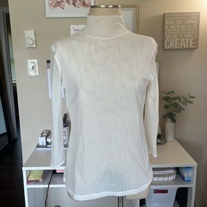 Sheer White Turtleneck